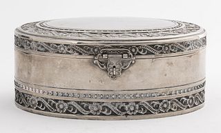 Italian Silver-Plate Jewelry Box