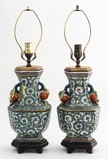 Chinese Porcelain Table Lamps, Pr