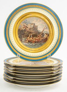 Royal Vienna Odysseus Porcelain Cabinet Plates, 8