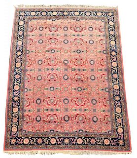 A Tabriz pink ground wool carpet, 484 x 345cm (189 x 135in) <br. <br>Good levels of pile and colours