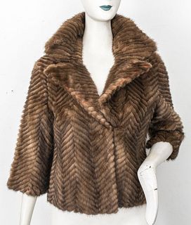 Trilogy Collections Herringbone Fox Fur Coat