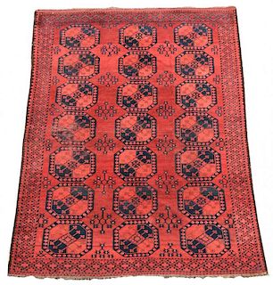 A Tekke Ensi 252 x 341cm (98 x 133in) <br. <br>There are some low areas of pile, also slightly faded