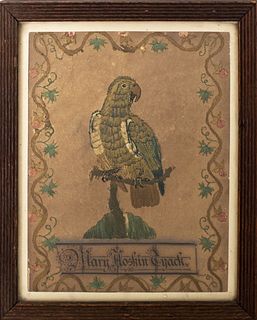 Mary Hoskin Tyack Silk on Paper Sampler, 1786