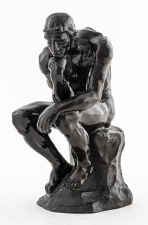 After Rodin Bronze 'Thinker' Sculpture