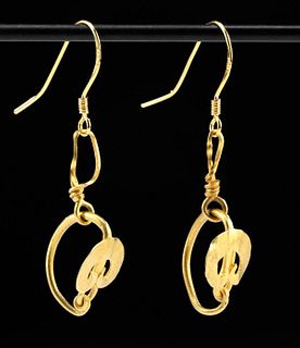 Pair of Wearable Roman Gold Lunate Earrings