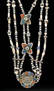 Bactrian Stone & Shell Bead Necklace, ex-Christie's