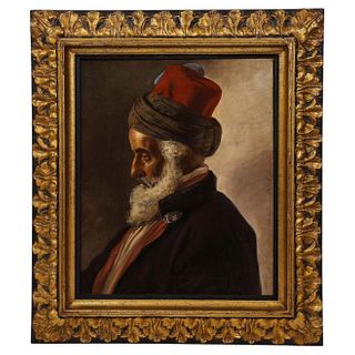 Austrian School, 19th Century, An Orientalist Portrait of a Turkish Sultan
