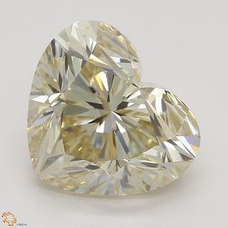 3.01 ct, Natural Fancy Light Brown Yellow Even Color, SI1, Heart cut Diamond (GIA Graded), Appraised Value: $27,900 