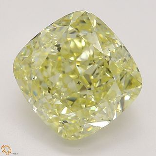 2.11 ct, Natural Fancy Yellow Even Color, VS2, Cushion cut Diamond (GIA Graded), Appraised Value: $32,900 