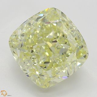 3.01 ct, Natural Fancy Light Yellow Even Color, VS1, Cushion cut Diamond (GIA Graded), Appraised Value: $51,700 