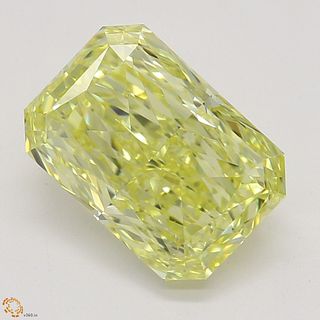 1.62 ct, Natural Fancy Yellow Even Color, VS1, Radiant cut Diamond (GIA Graded), Appraised Value: $34,000 
