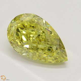 1.55 ct, Natural Fancy Intense Yellow Even Color, SI1, Pear cut Diamond (GIA Graded), Appraised Value: $44,600 
