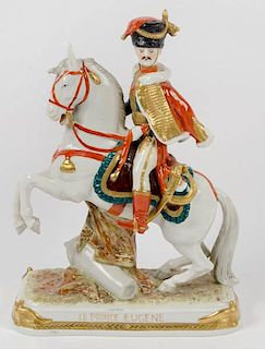 Equestrian Porcelain Napoleonic Figurine of Prince Eugene 