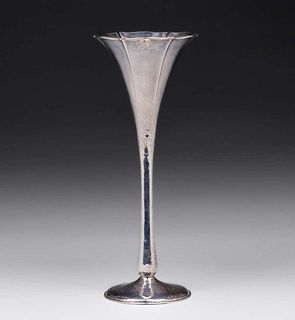 Kalo - Chicago Hand Hammered Sterling Silver Flared Vase c1910