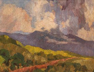 Maurice Braun Storm Clouds San Diego Mountains Painting