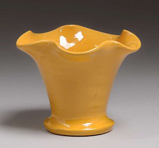 Bauer Pottery - Los Angeles Matt Carlton Yellow Vase c1920s