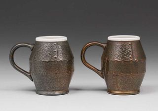 Clewell Copper-Clad Mugs c1910