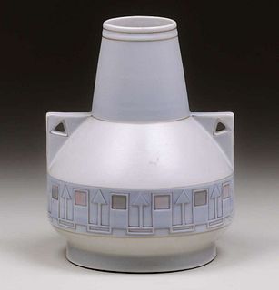 Marmorzellan German Arts & Crafts Vase c1910s