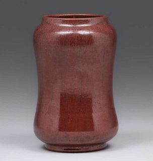 W.J. Walley Pottery Chinese Oxblood Vase c1910
