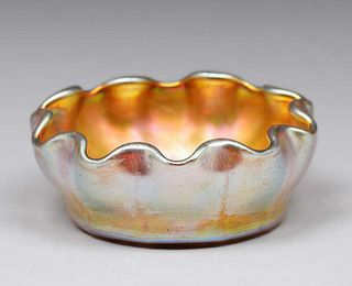Tiffany Favrile Glass Miniature Bowl c1910s