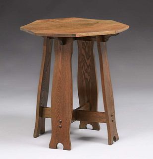 Early Limbert Ash Lamp Table c1903