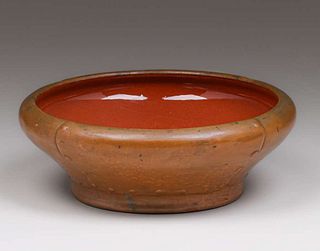Clewell Copper-Clad Pottery Fruit Bowl c1910