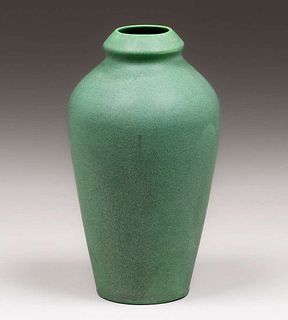 Weller Pottery Matte Green Vase c1910s