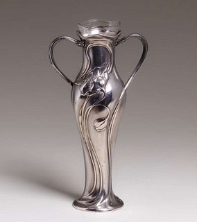 WMF Art Nouveau Silver-Plated Vase c1900