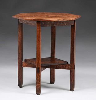 Stickley Brothers Octagonal Lamp Table c1910