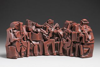 1960s Cubist Jazz Ceramic Sculpture
