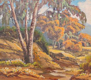 Amy L. Walton California Painting "Atascadero" 1958