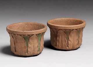 Pair Rookwood Pottery #2175 Miniature Garden Vases 1915