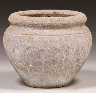 Hillside Pottery - Ojai, CA Cement Garden Vase c1920s