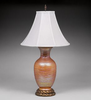 Art Glass Lamp Base c1920s.