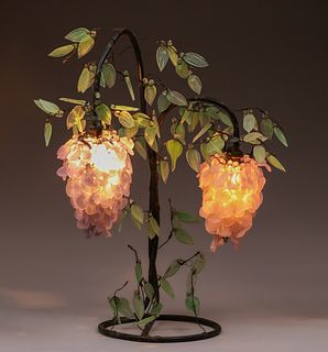 Art Glass Grapevine Lamp c1920s
