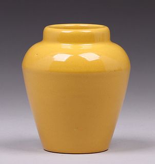 Pacific Pottery - Los Angeles Yellow Vase c1930s