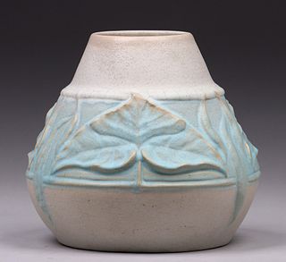 Early Van Briggle #239 Leaves Vase 1904