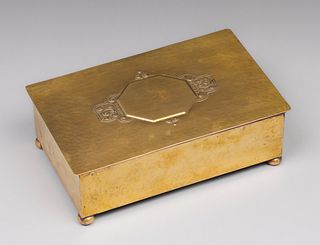 WMF Hammered Brass Box c1905