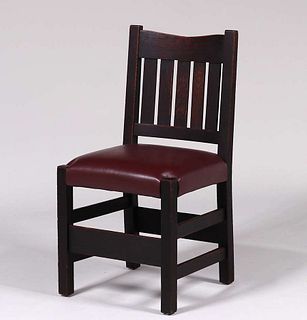 Early Gustav Stickley V-Back Side Chair c1902-03