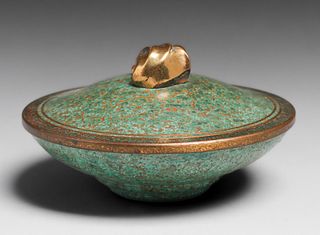 Carl Sorenson Art Deco Bronze Covered Bowl c1920s