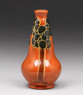 Avon Faience Co - Tiltonsville, OH Carved Vase c1902