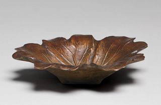 Arts & Crafts Bronze Leaf-Form Bowl c1920s