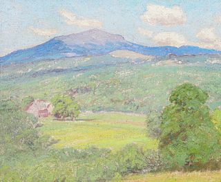 F.E. Roberts Painting Berkshire Mountains c1920s