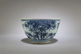 Antique Blue & White Porcelain Bowl