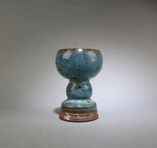 A Jun Ware Candle Holder