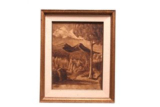 FRAMED OIL ON CANVAS PAINTING OF LANDSCAPE