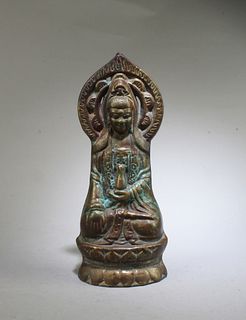 A Bronze Guanyin Statue