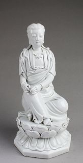Chinese Blanc De Chine Bodhisattva Statue