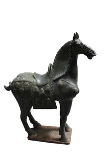 A Pottery Horse Statue