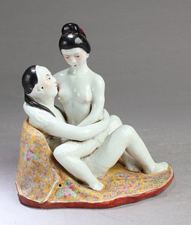 Chinese Porcelain Erotic Figurine